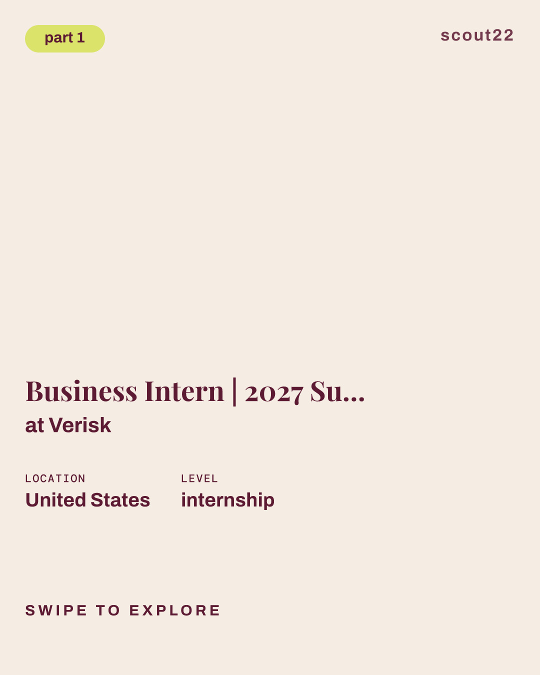 Business Intern | 2027 Summer Internship Program at Verisk