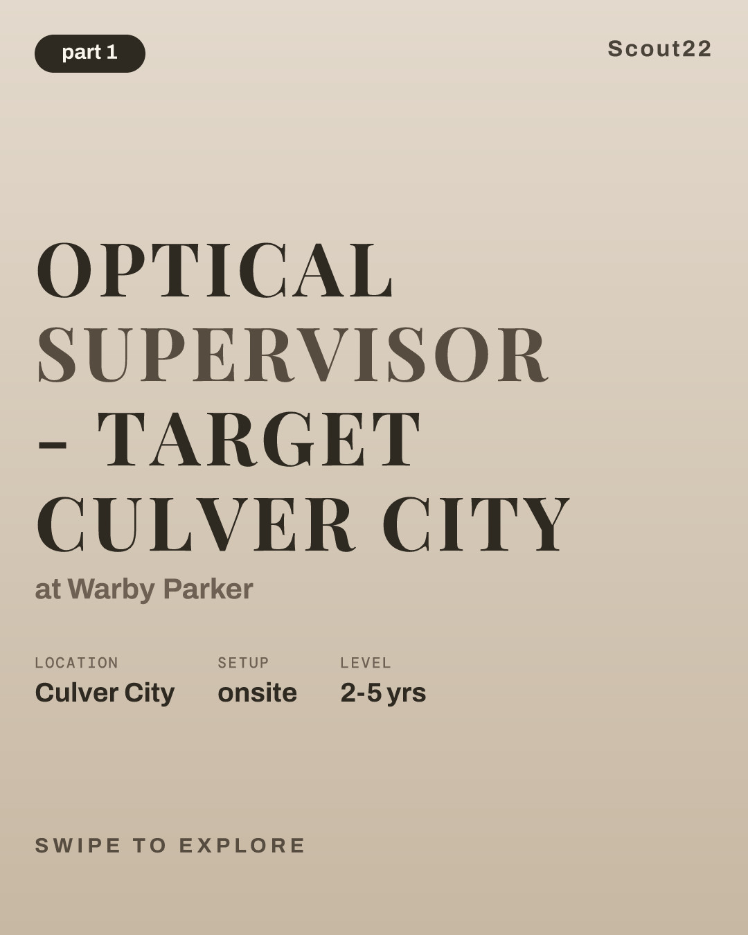 Optical Supervisor - Target Culver City at Warby Parker
