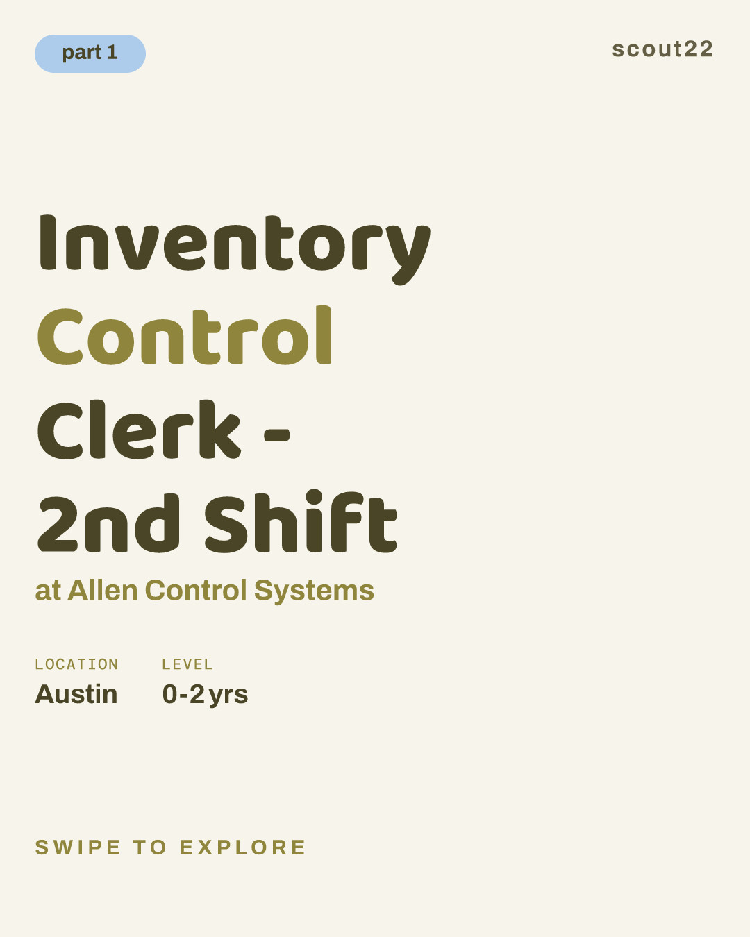 Inventory Control Clerk - 2nd Shift at Allen Control Systems