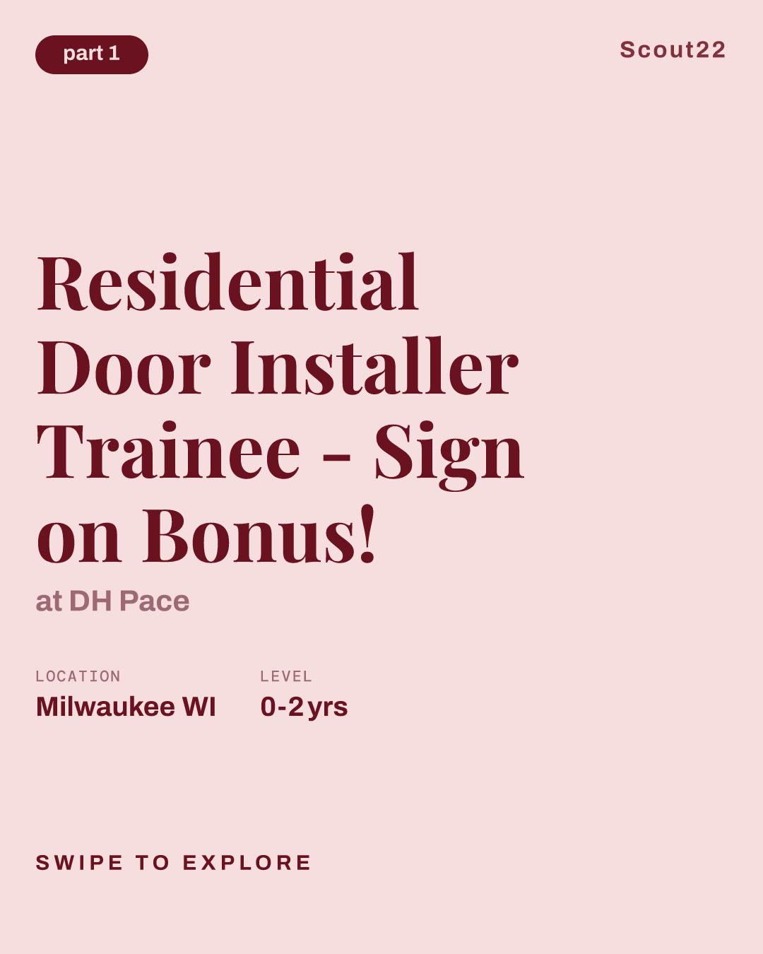 Residential Door Installer Trainee - Sign on Bonus! at DH Pace