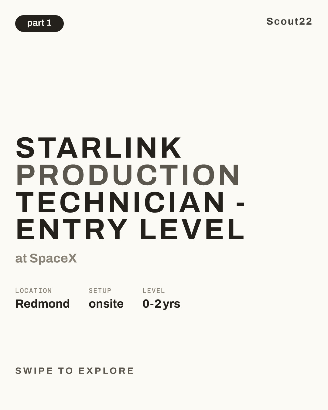 Starlink Production Technician - Entry Level at SpaceX