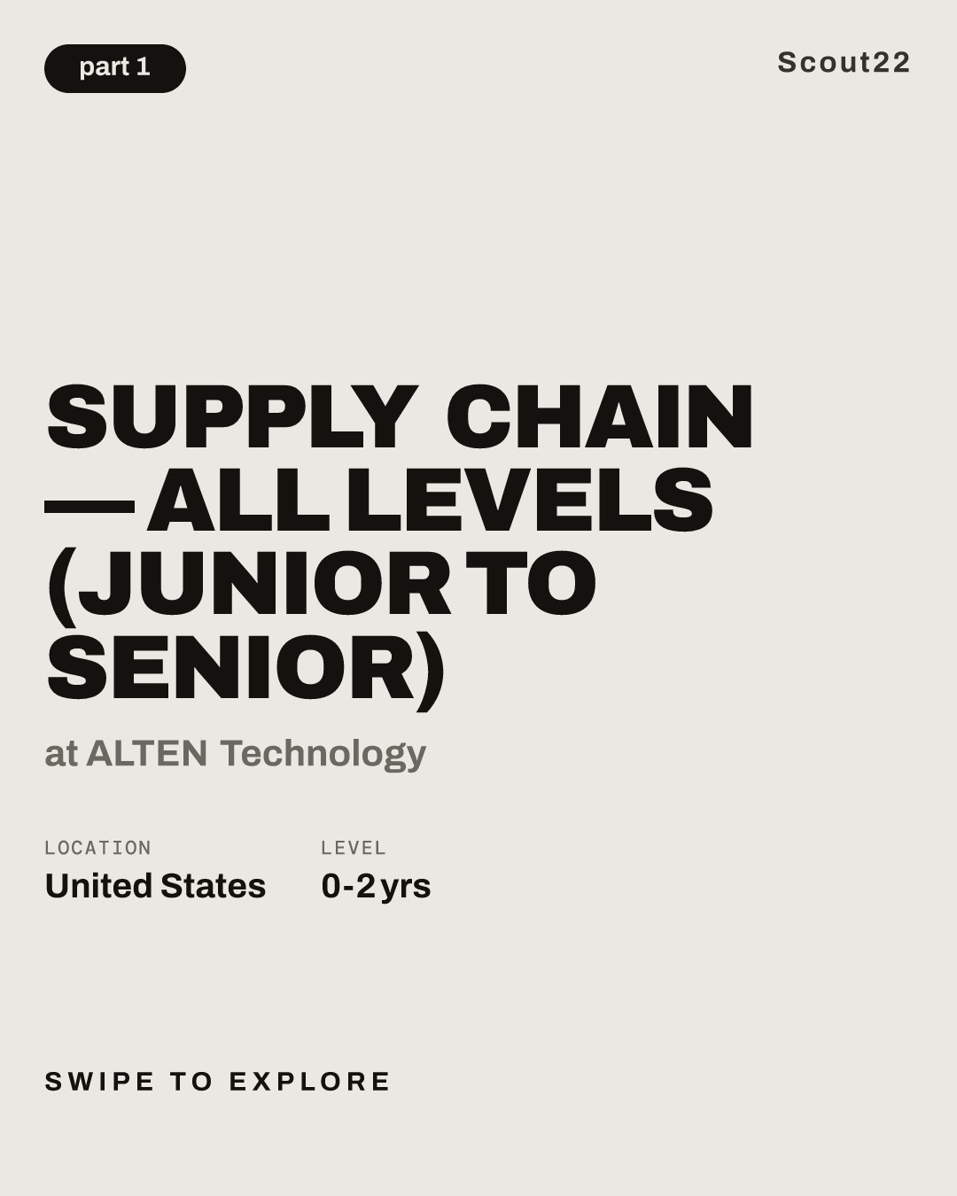 Supply Chain — All Levels (Junior to Senior) at ALTEN Technology