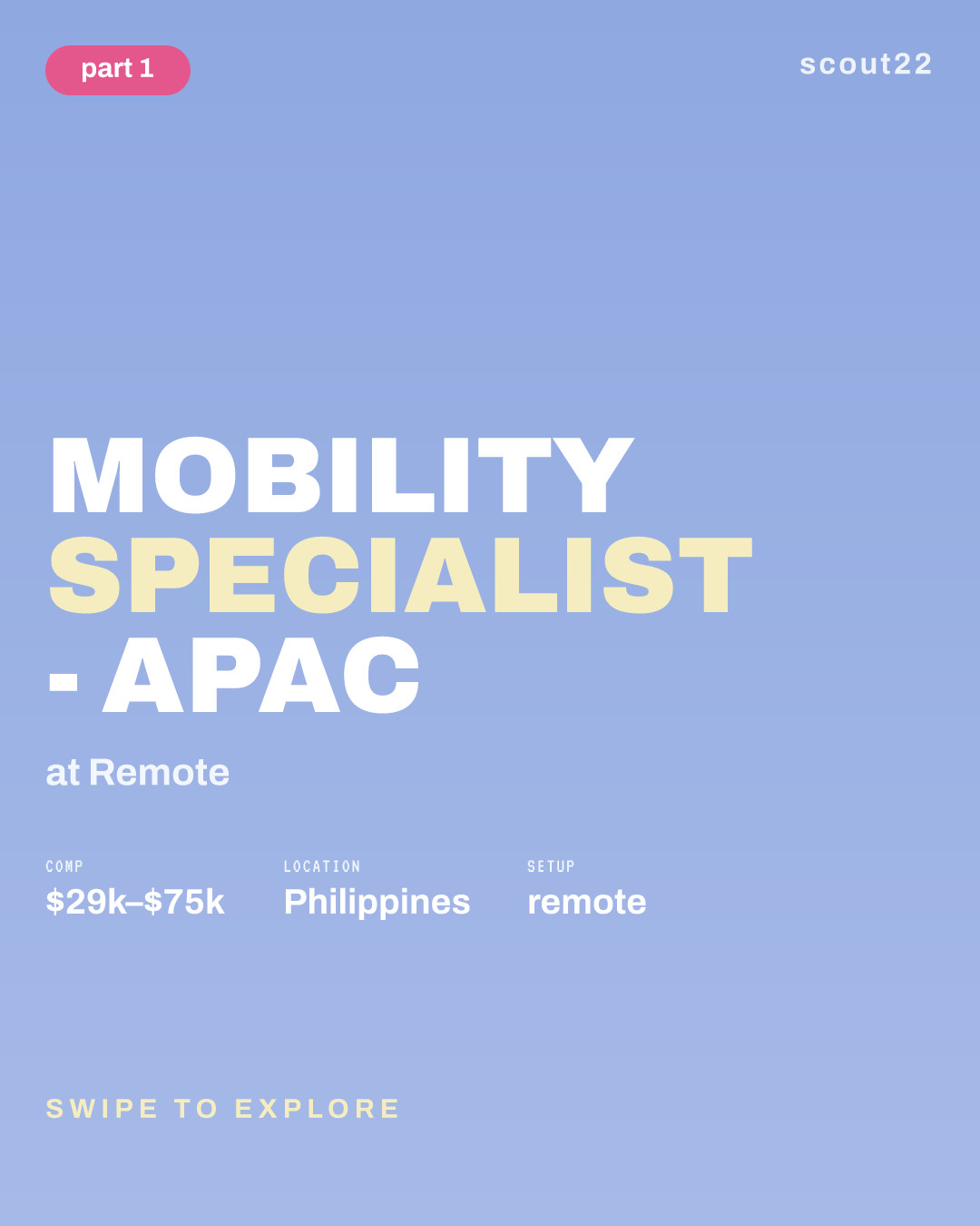 Mobility Specialist - APAC at Remote