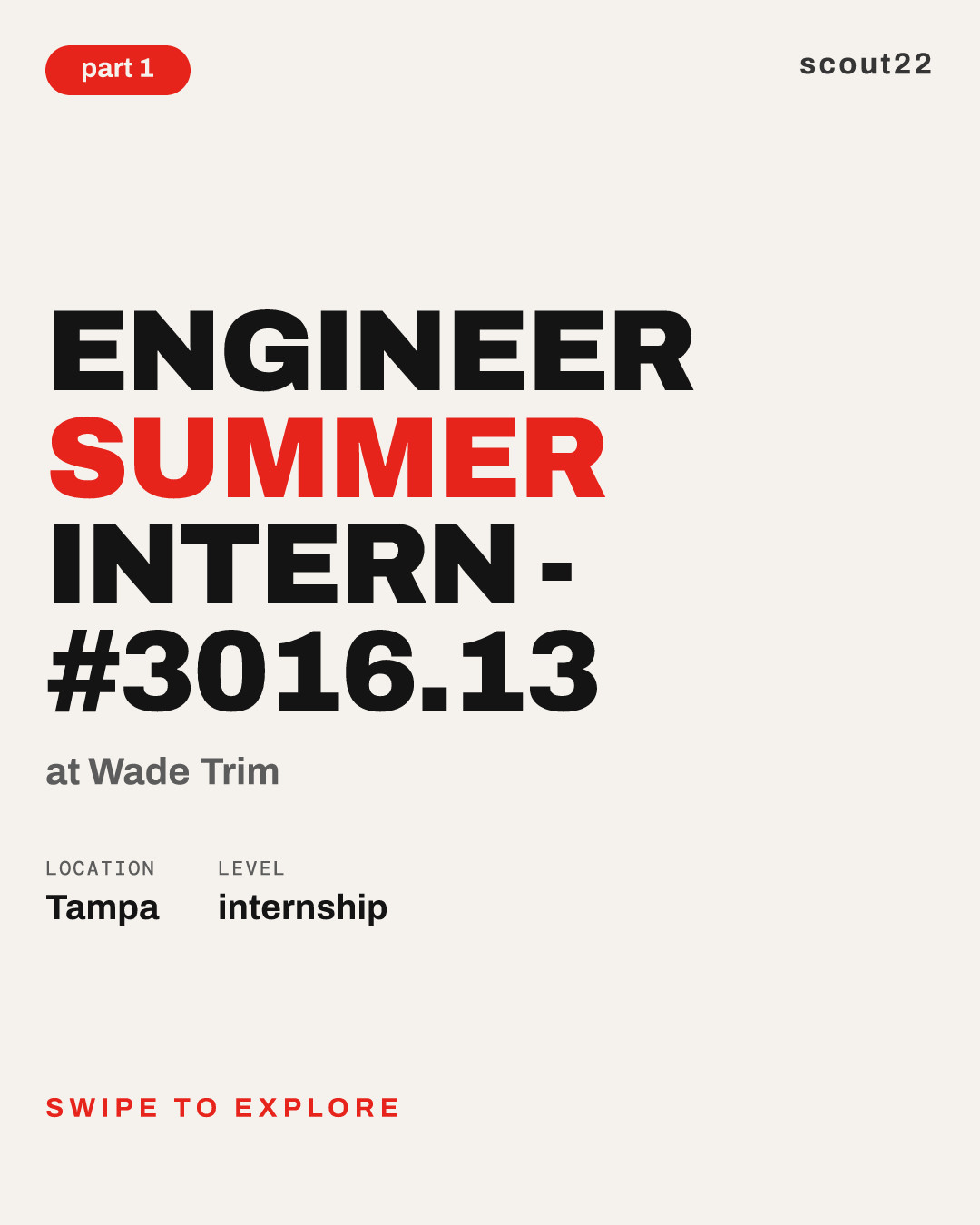 Engineer Summer Intern - #3016.13 at Wade Trim