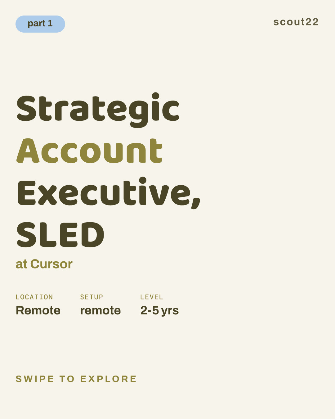 Strategic Account Executive, SLED at Cursor