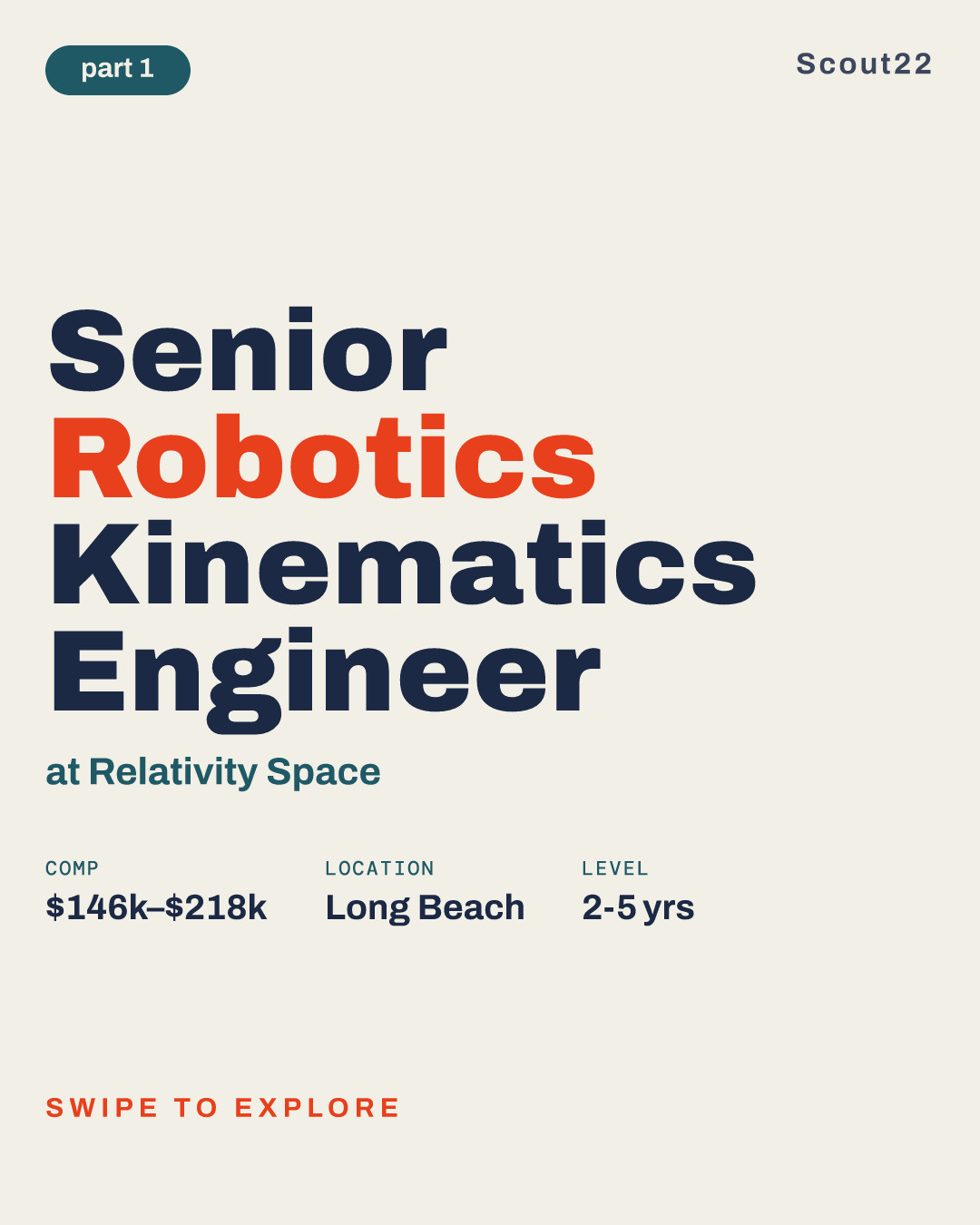Senior Robotics Kinematics Engineer at Relativity Space