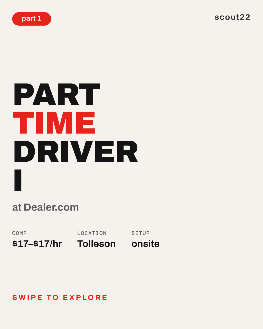 Part Time Driver I at Dealer.com