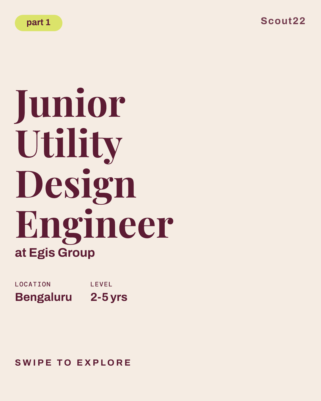 Junior Utility Design Engineer at Egis Group