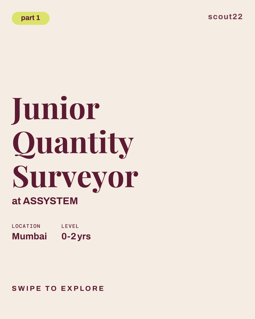 Junior Quantity Surveyor at ASSYSTEM
