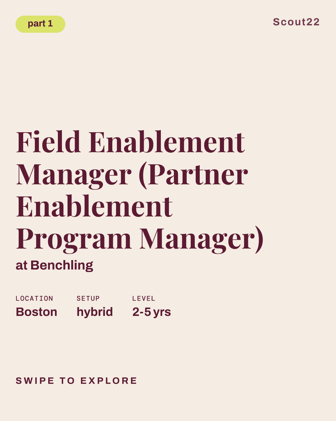 Field Enablement Manager (Partner Enablement Program Manager) at Benchling