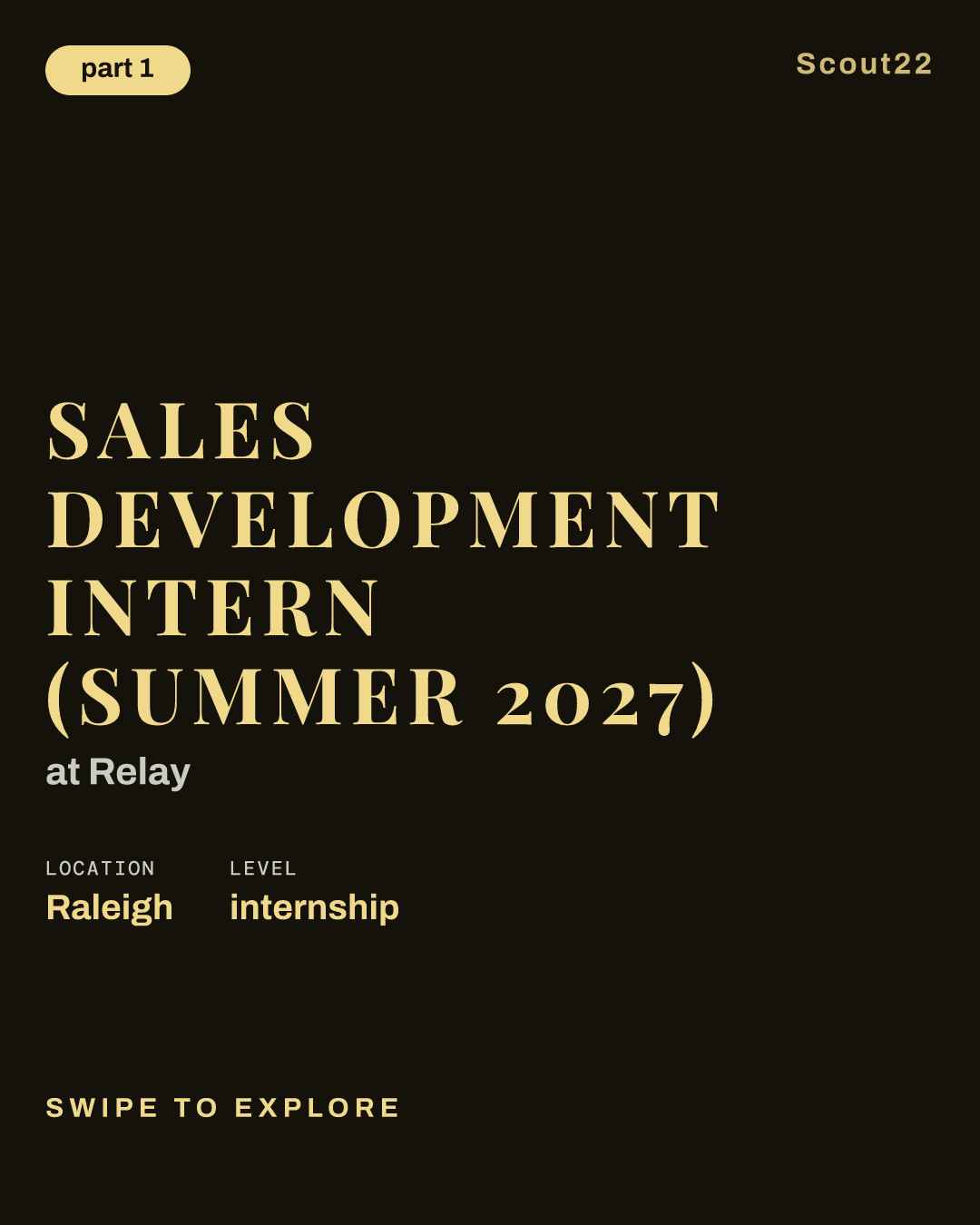 Sales Development Intern (Summer 2027) at Relay