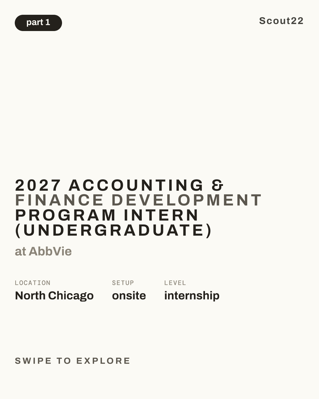 2027 Accounting & Finance Development Program Intern (Undergraduate) at AbbVie