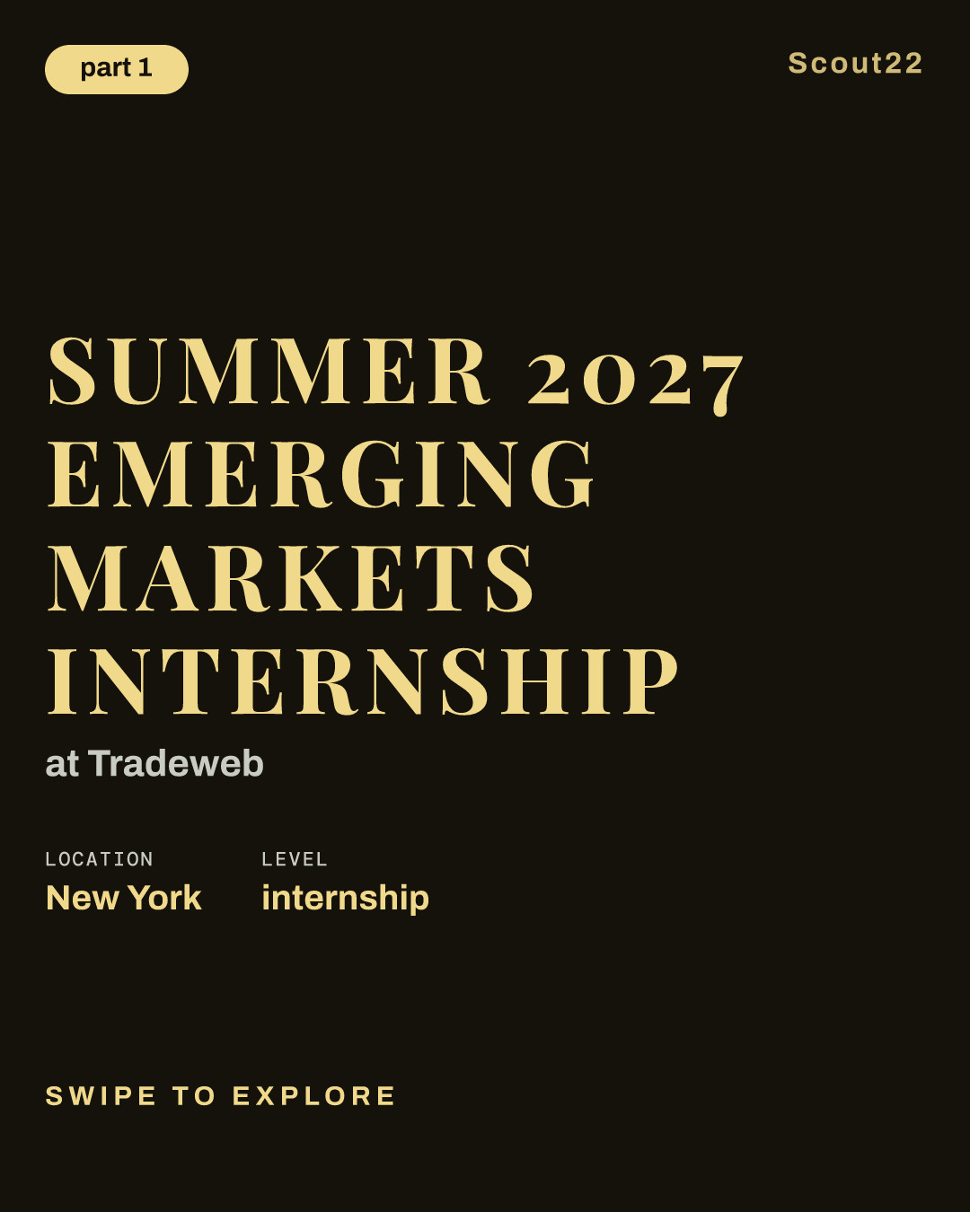 Summer 2027 Emerging Markets Internship at Tradeweb