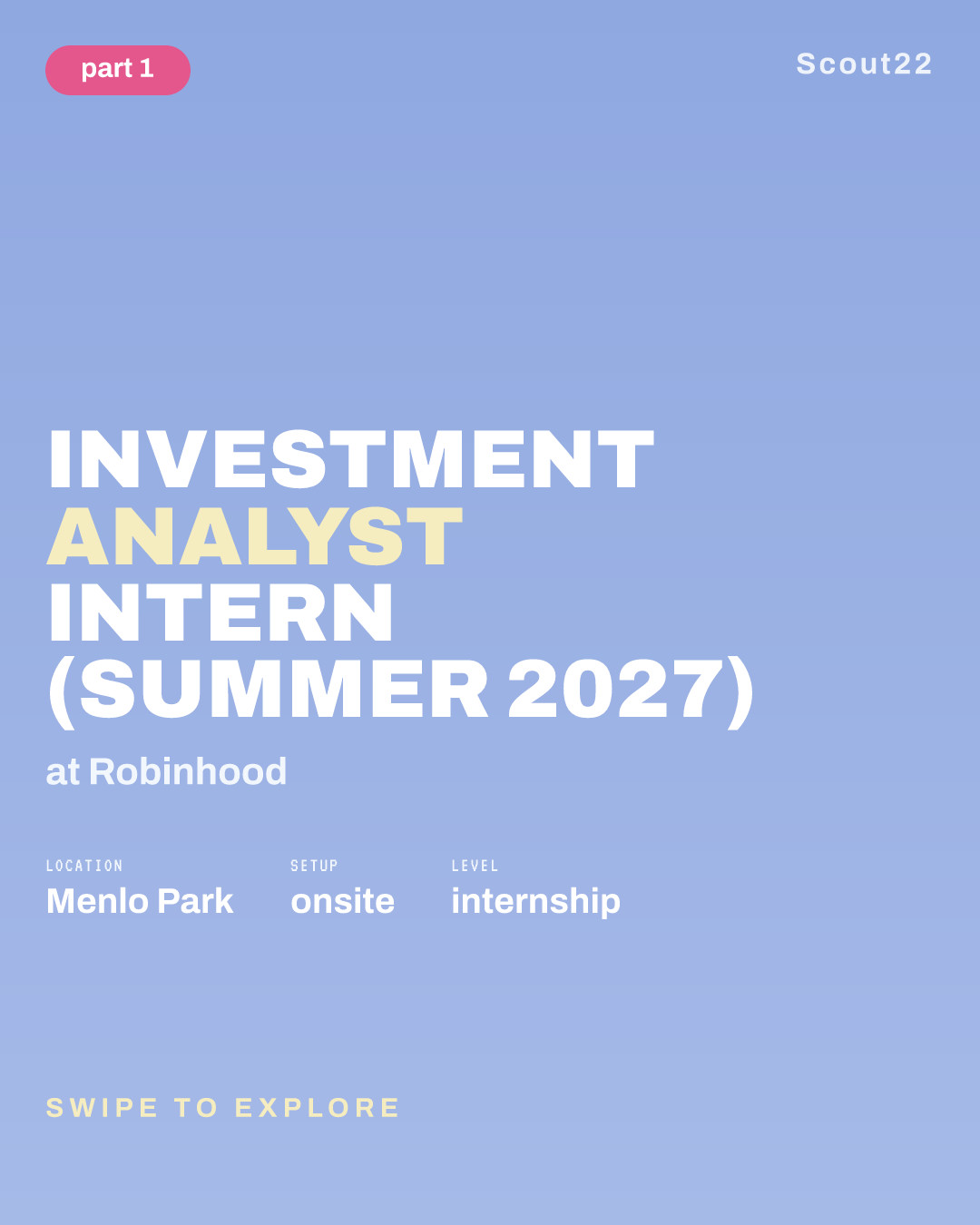 Investment Analyst Intern (Summer 2027) at Robinhood