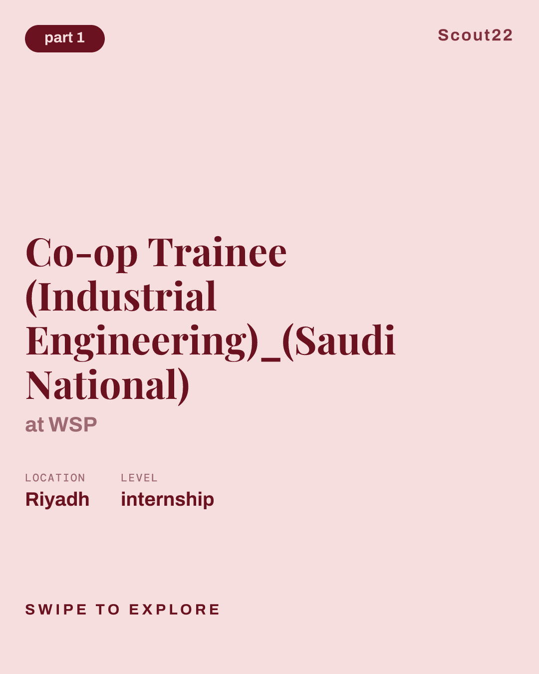 Co-op Trainee (Industrial Engineering)_(Saudi National) at WSP