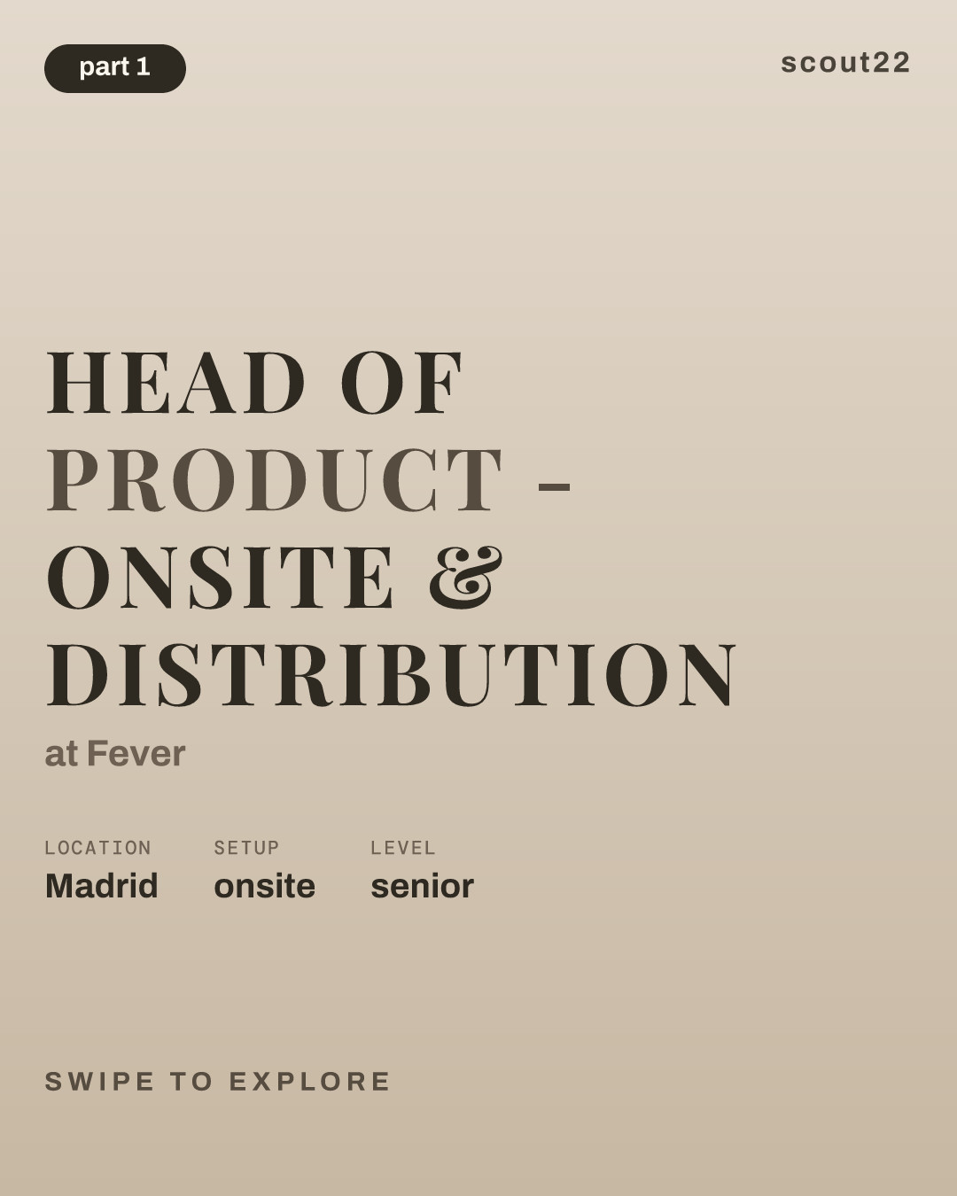 Head of Product - Onsite & Distribution at Fever