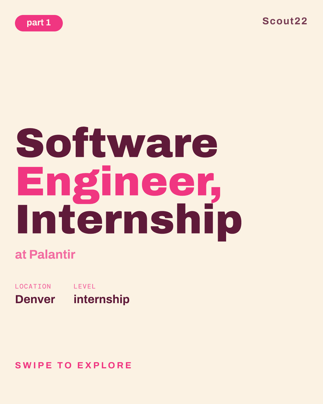 Software Engineer, Internship at Palantir