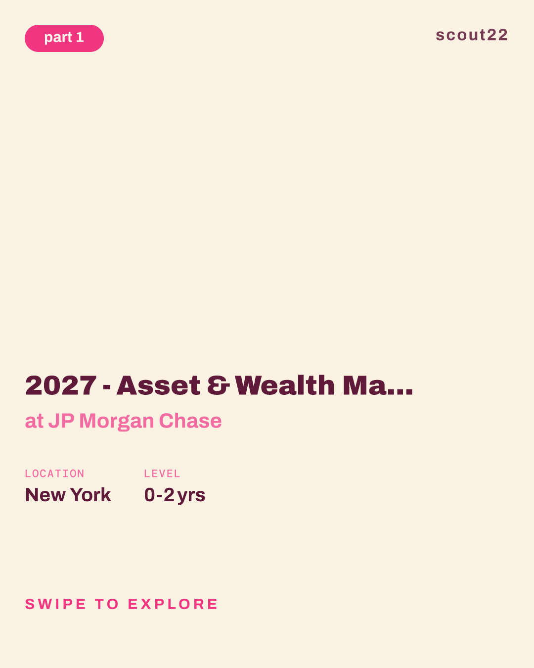 2027 - Asset & Wealth Management - Global Private Bank Advisor Program (Summer Analyst) - Global Families Group Asia at JP Morgan Chase