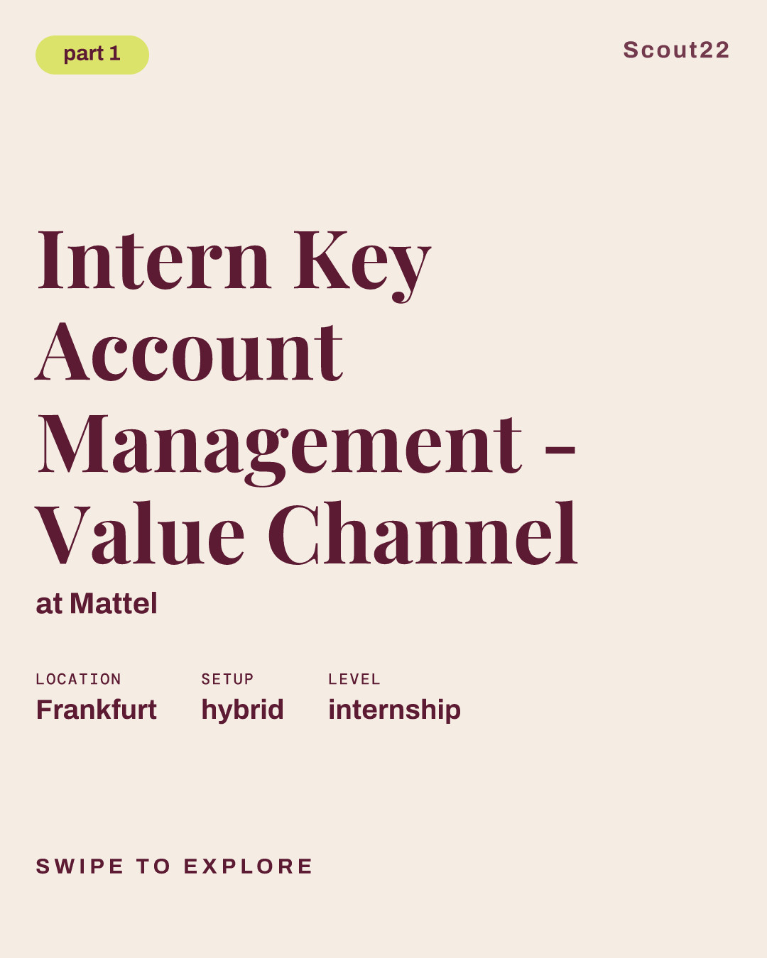 Intern Key Account Management - Value Channel at Mattel
