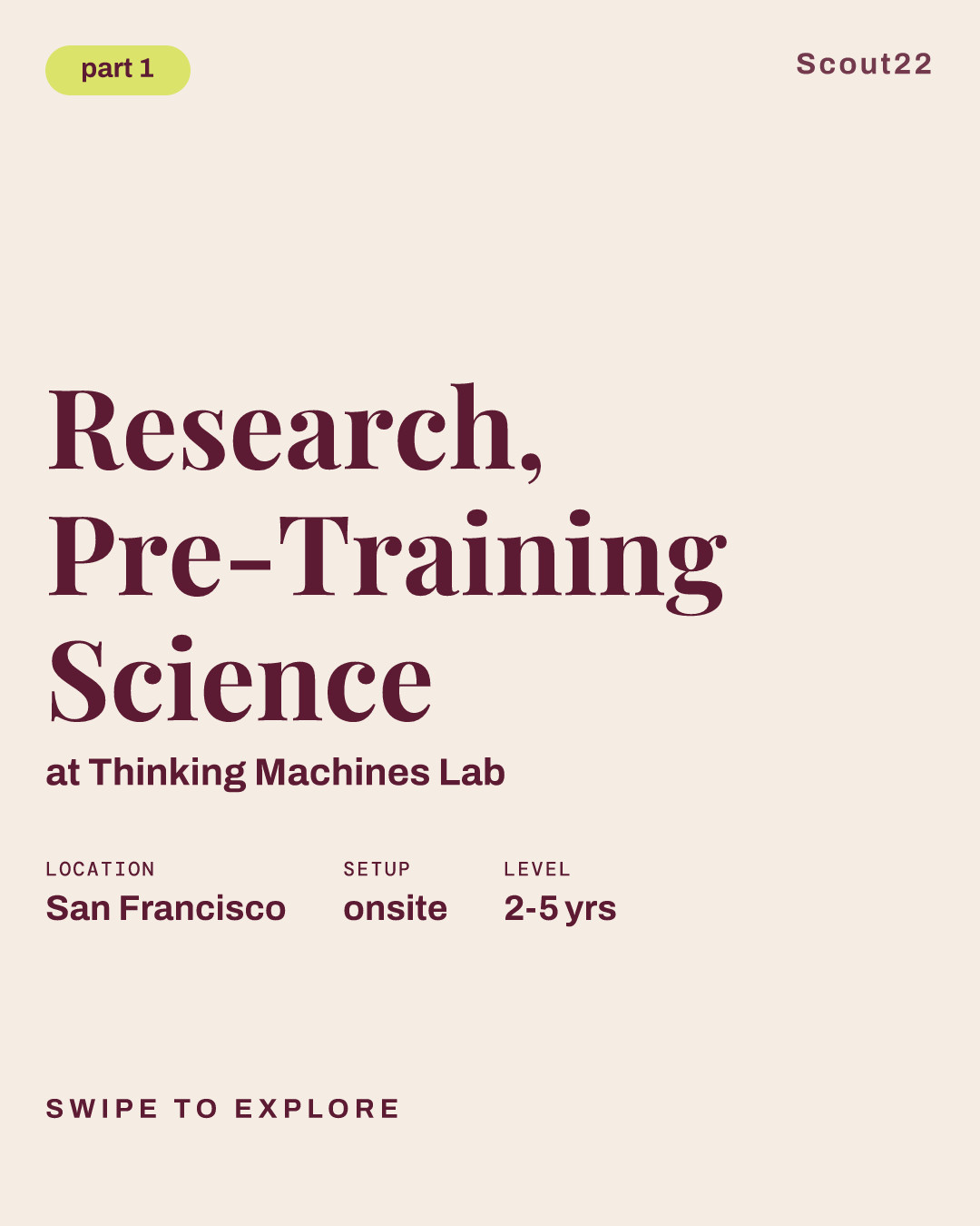 Research, Pre-Training Science at Thinking Machines Lab