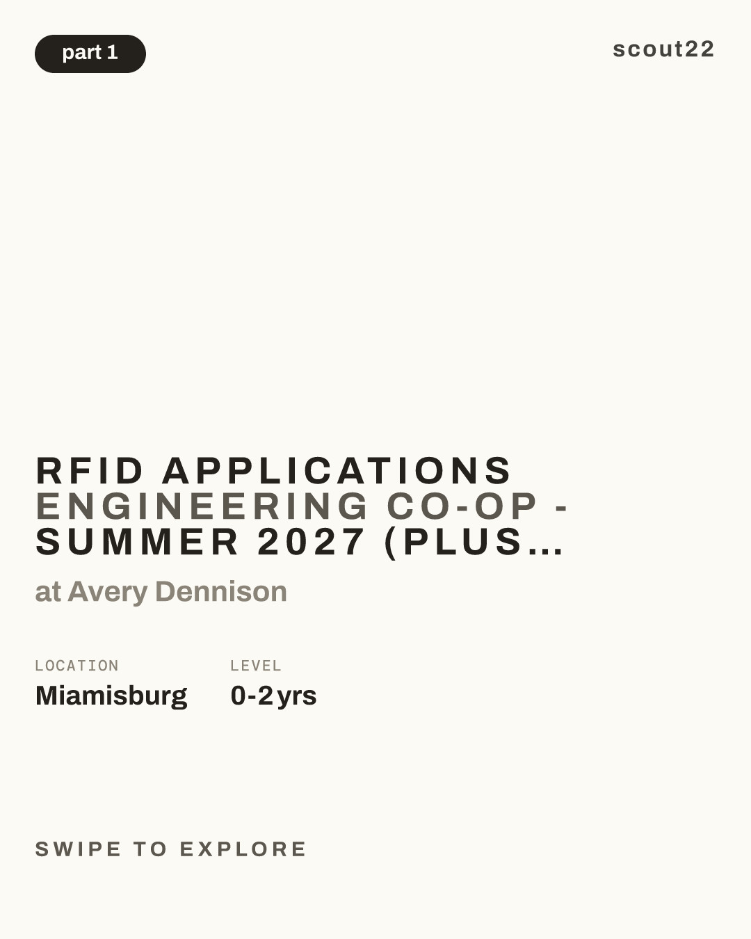 RFID Applications Engineering Co-op - Summer 2027 (plus one semester) at Avery Dennison