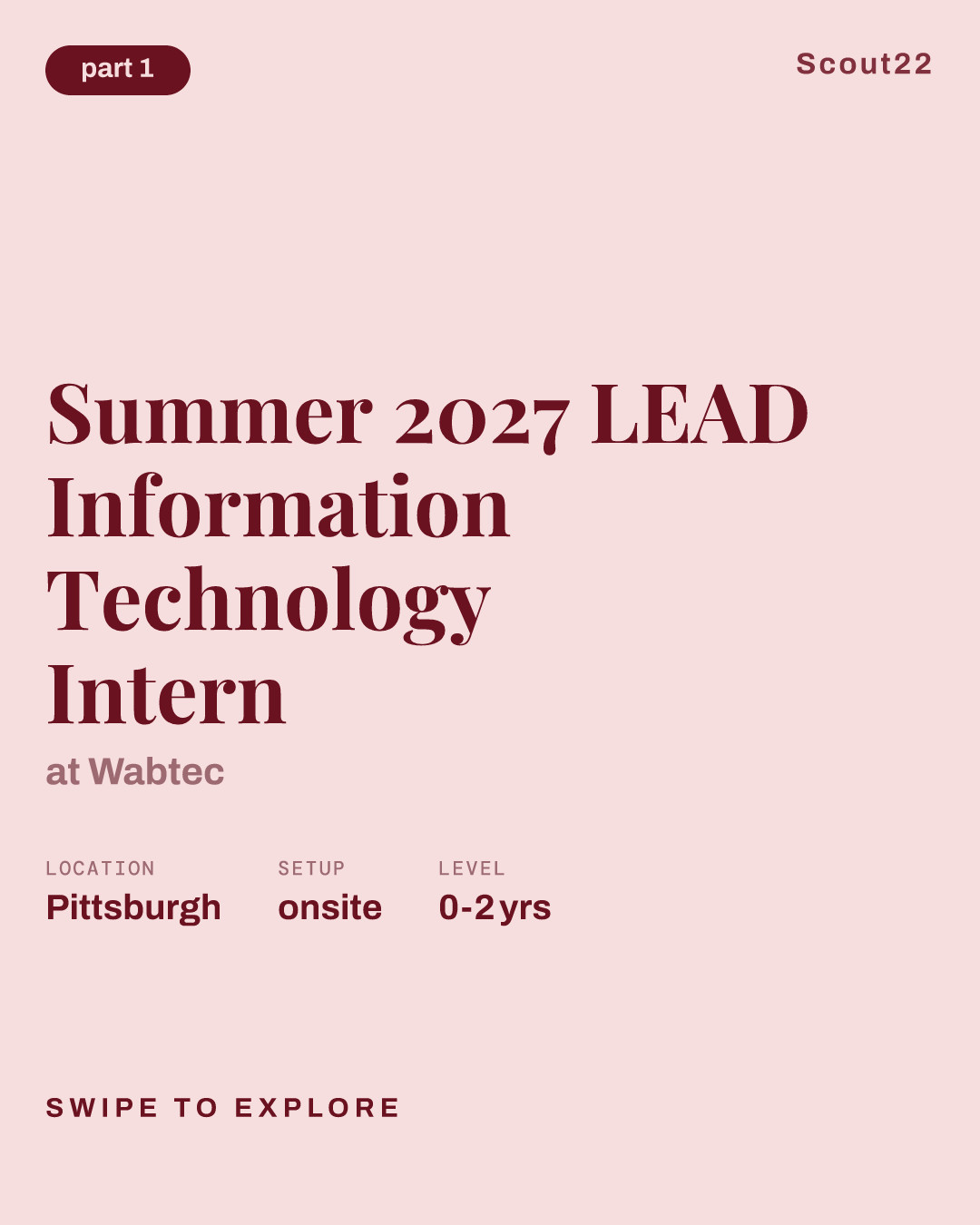 Summer 2027 LEAD Information Technology Intern at Wabtec