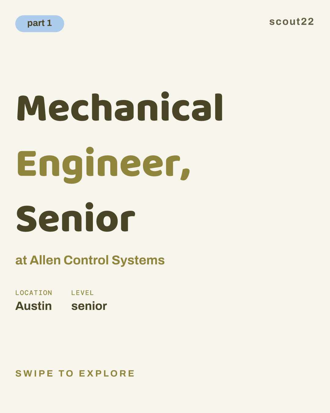 Mechanical Engineer, Senior at Allen Control Systems