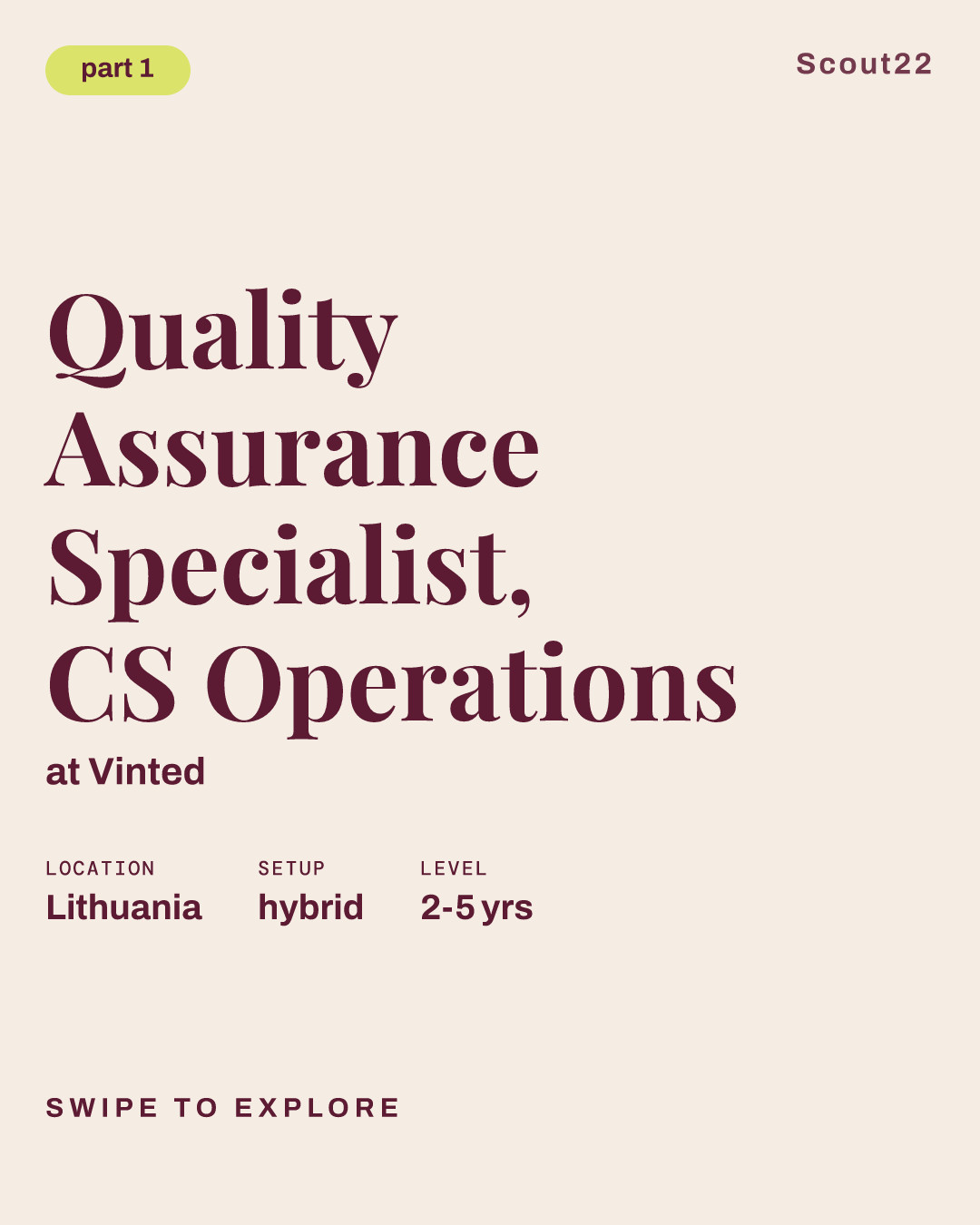 Quality Assurance Specialist, CS Operations at Vinted