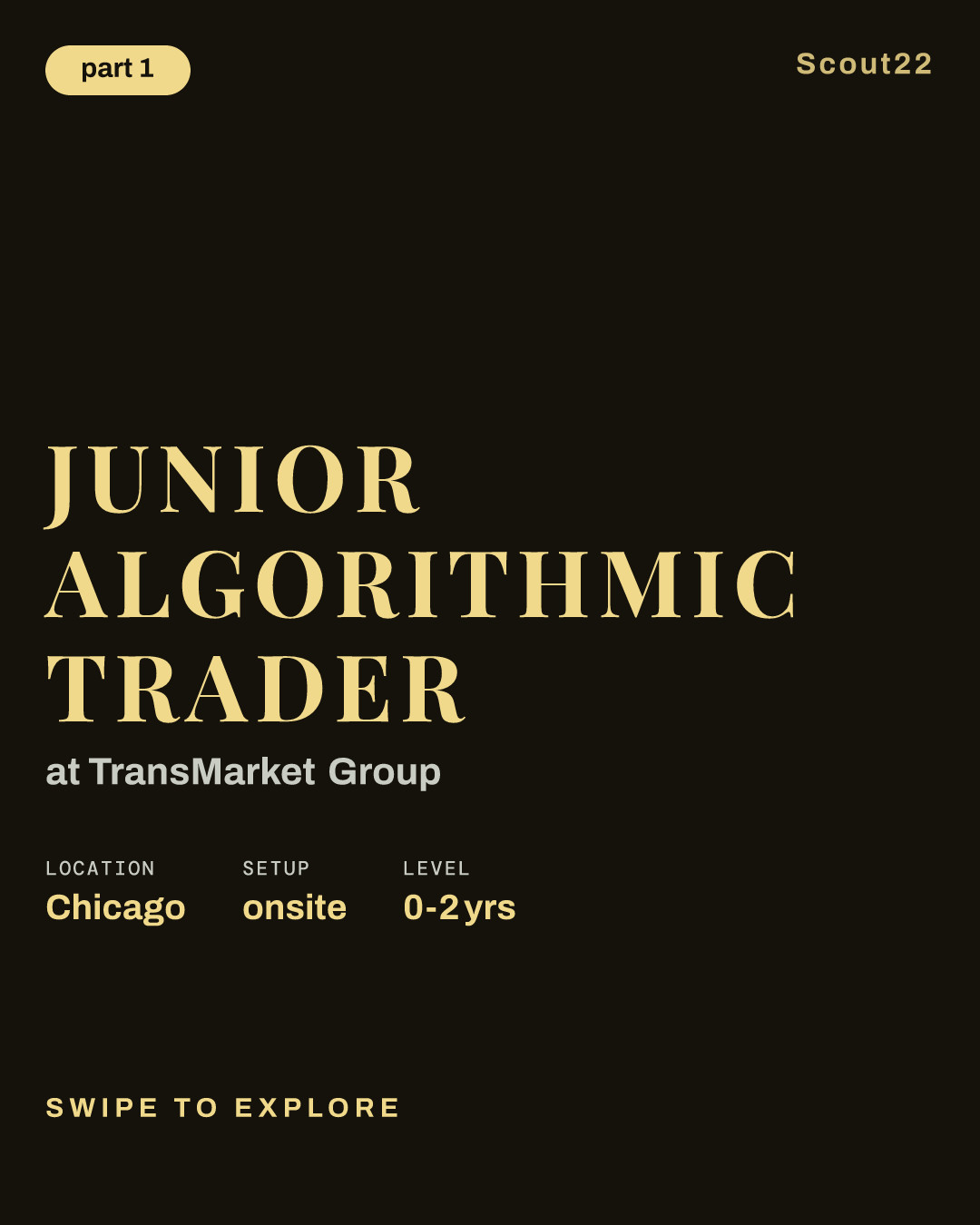 Junior Algorithmic Trader at TransMarket Group