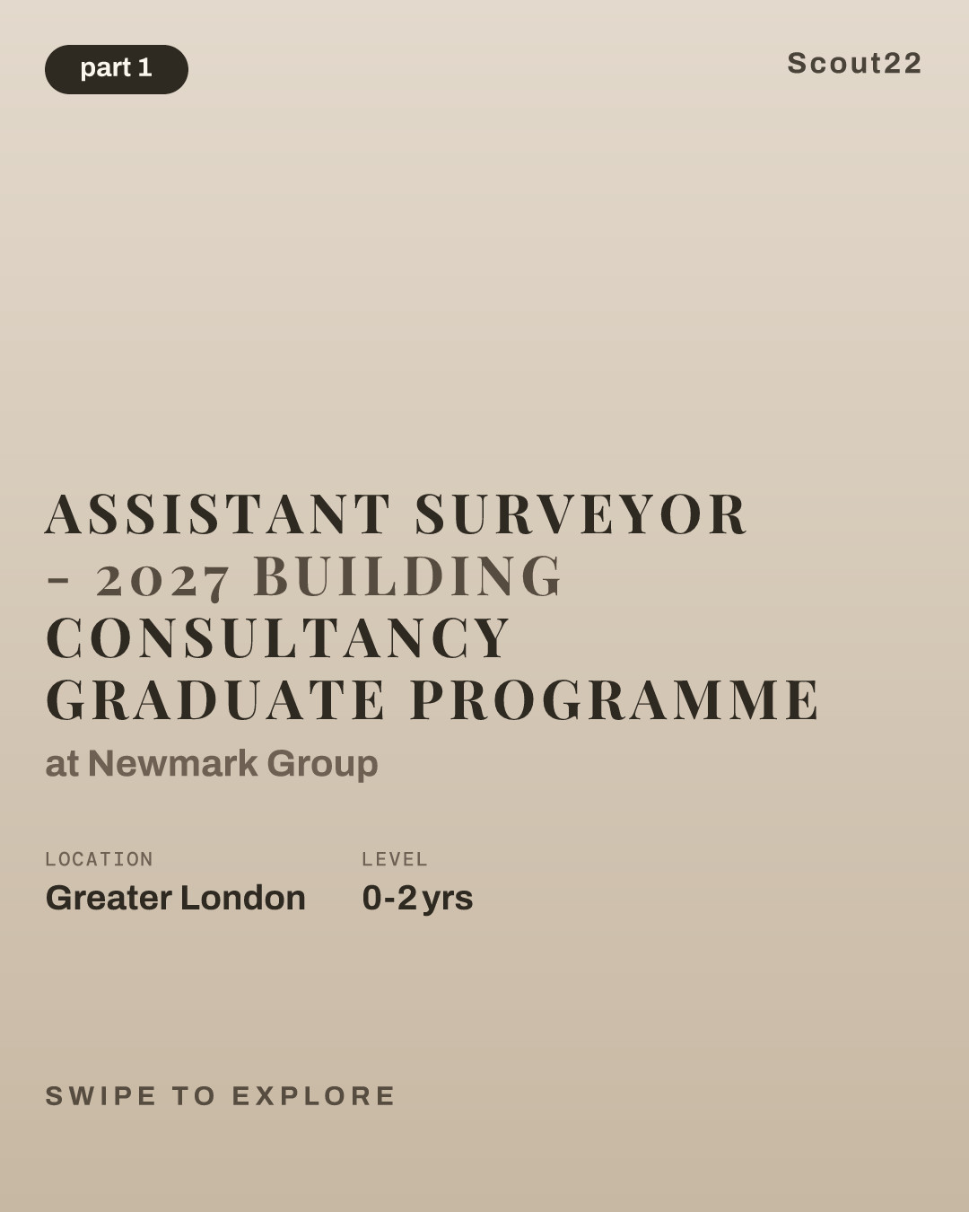 Assistant Surveyor - 2027 Building Consultancy Graduate Programme at Newmark Group
