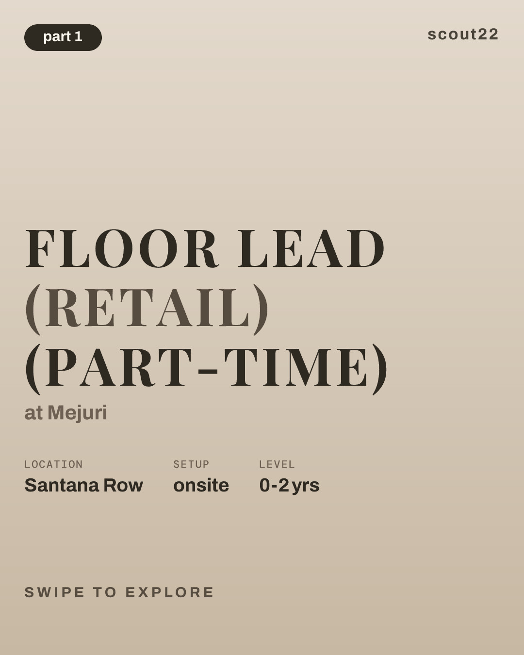 Floor Lead (Retail) (Part-time) at Mejuri
