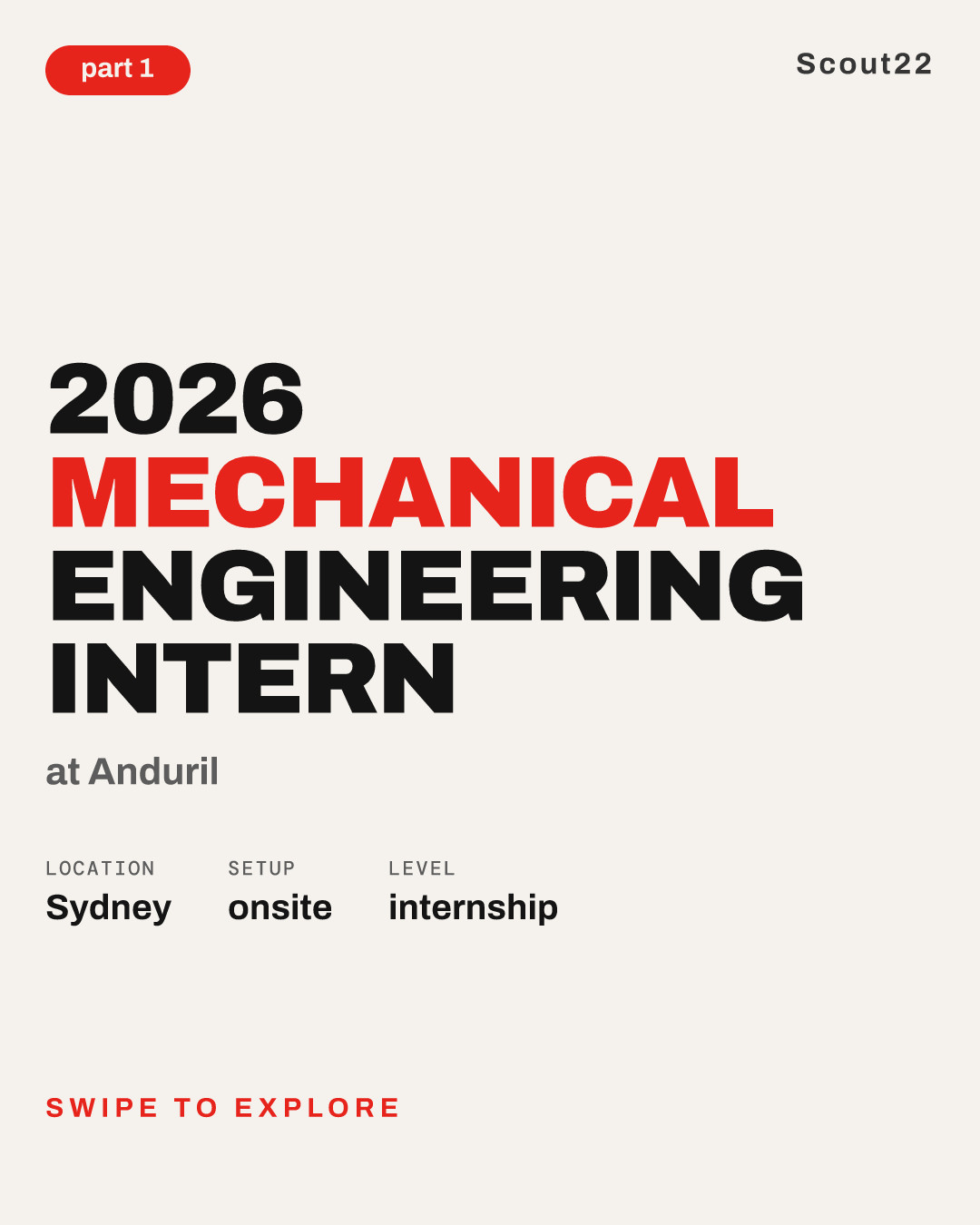 2026 Mechanical Engineering Intern at Anduril