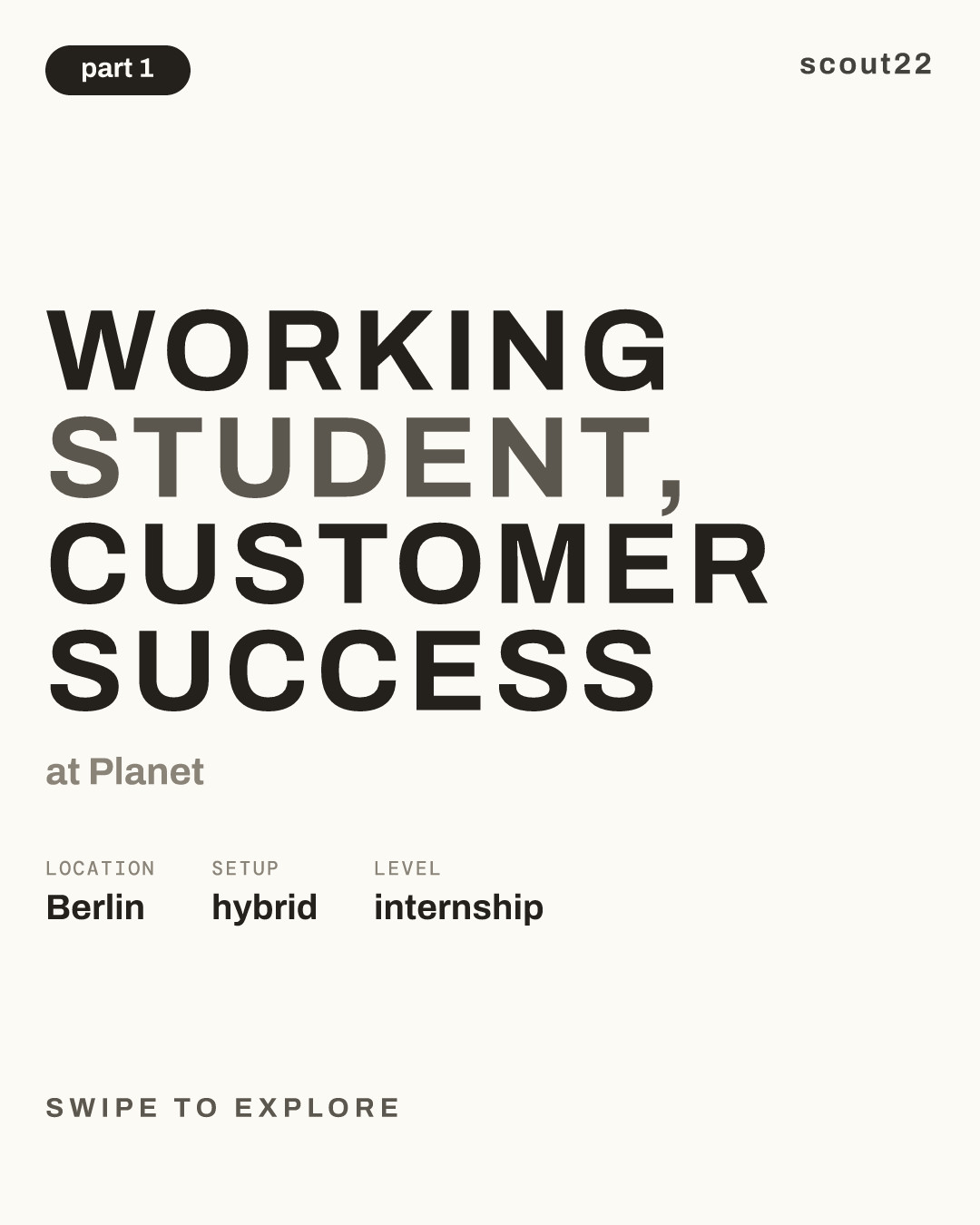 Working Student, Customer Success at Planet