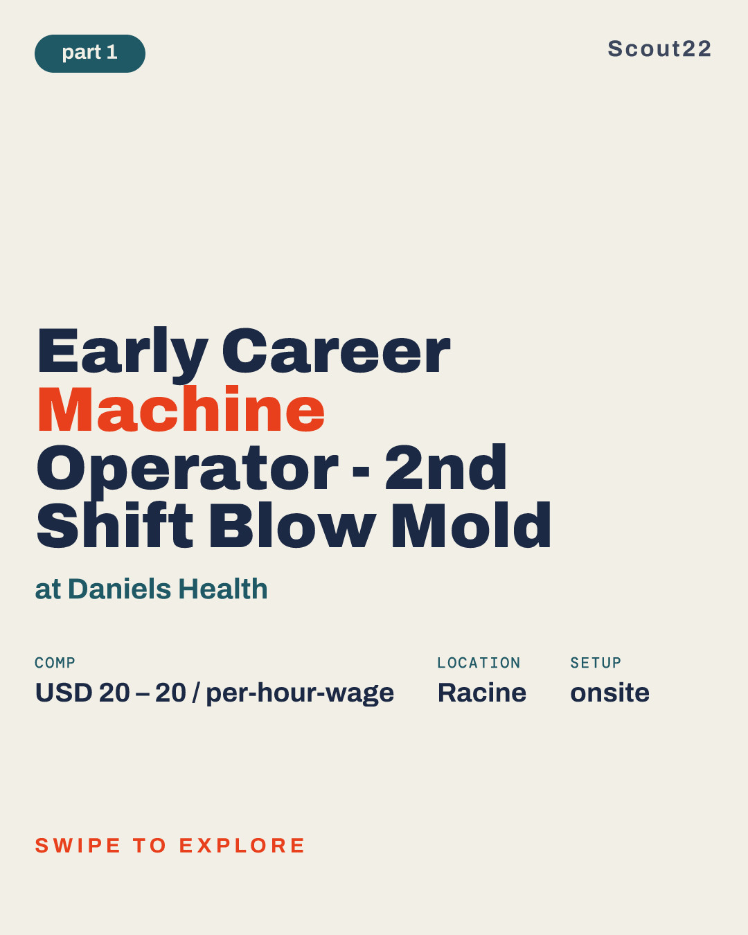 Early Career Machine Operator - 2nd Shift Blow Mold at Daniels Health