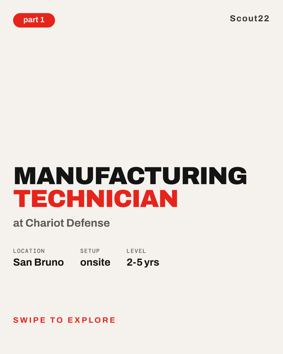 Manufacturing Technician at Chariot Defense