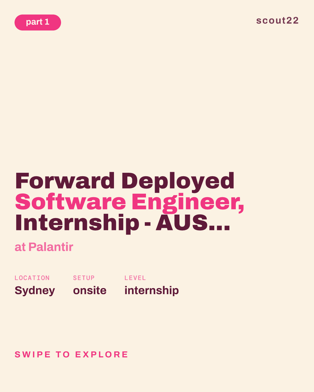 Forward Deployed Software Engineer, Internship - AUS Government at Palantir