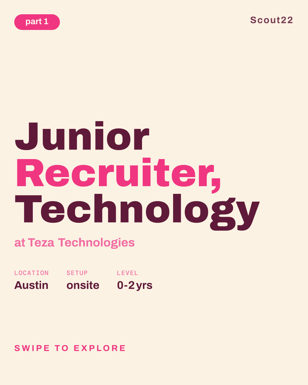 Junior Recruiter, Technology at Teza Technologies