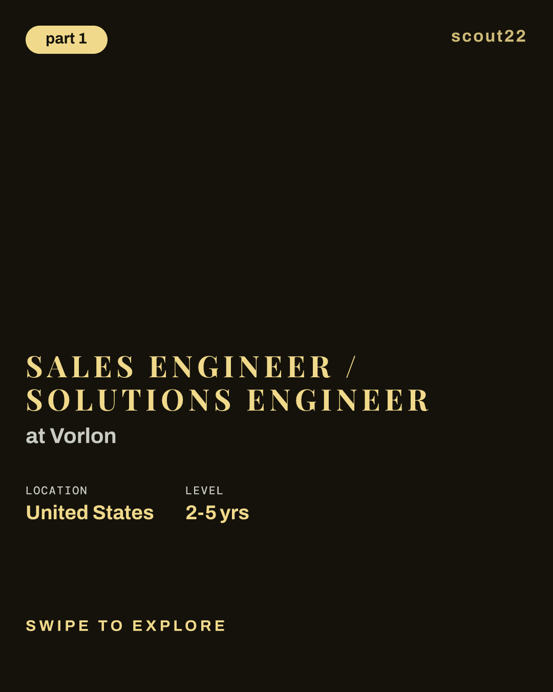 Sales Engineer / Solutions Engineer at Vorlon