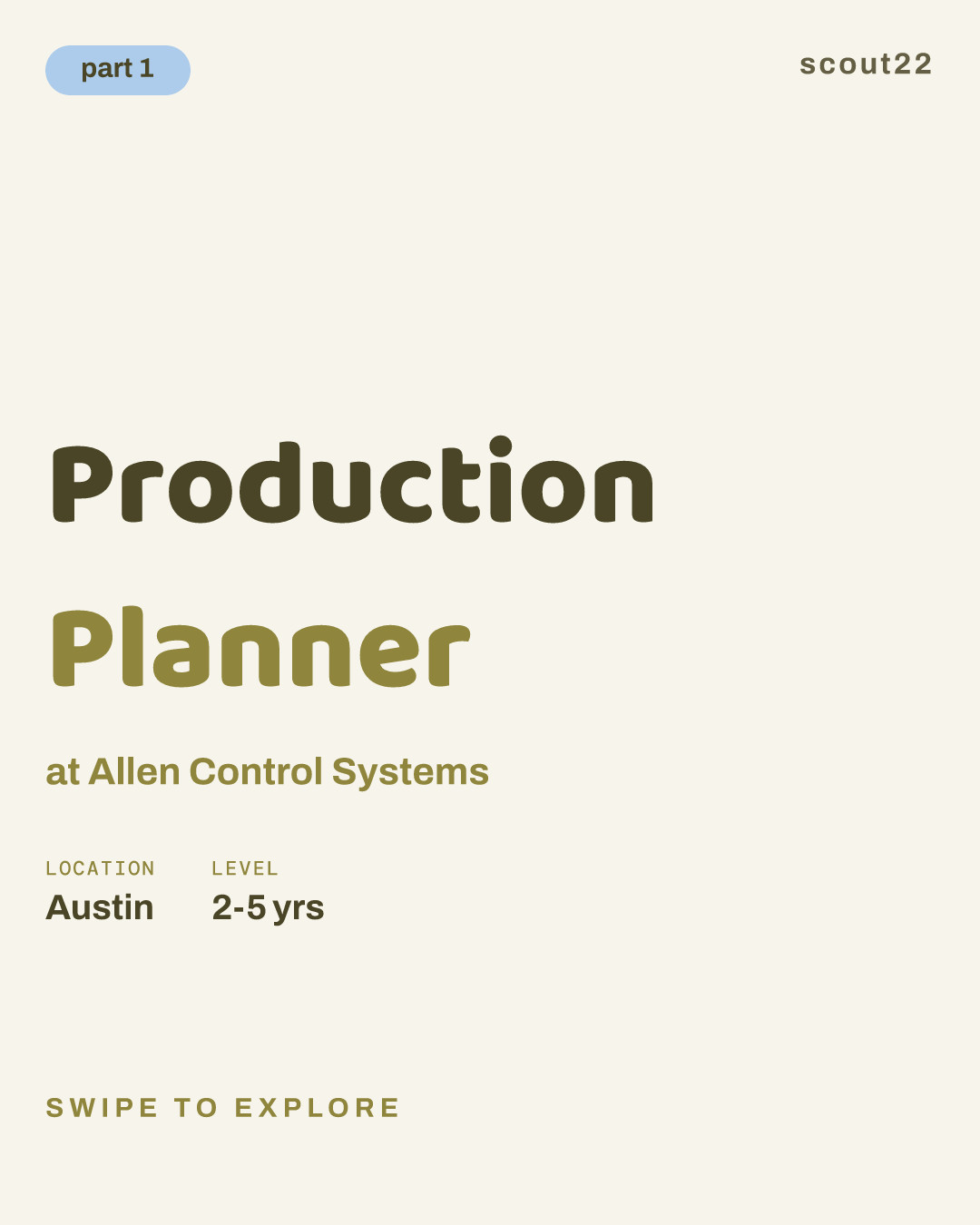 Production Planner at Allen Control Systems