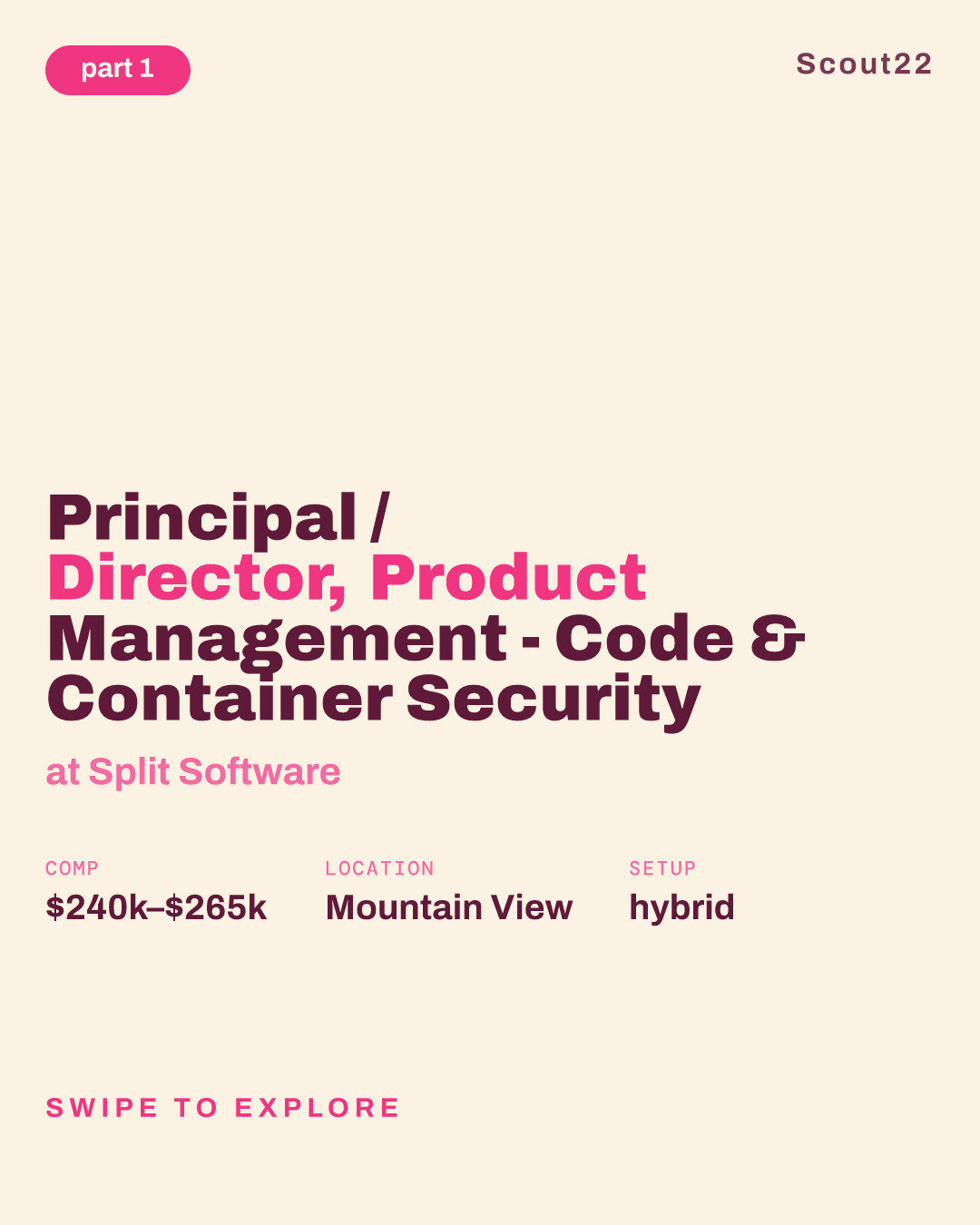 Principal / Director, Product Management - Code & Container Security at Split Software
