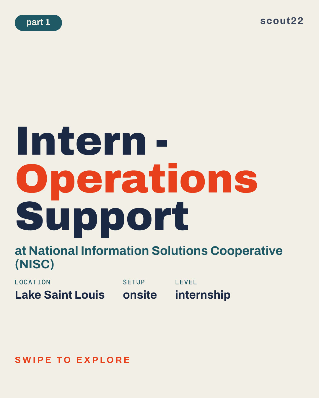 Intern - Operations Support at National Information Solutions Cooperative (NISC)