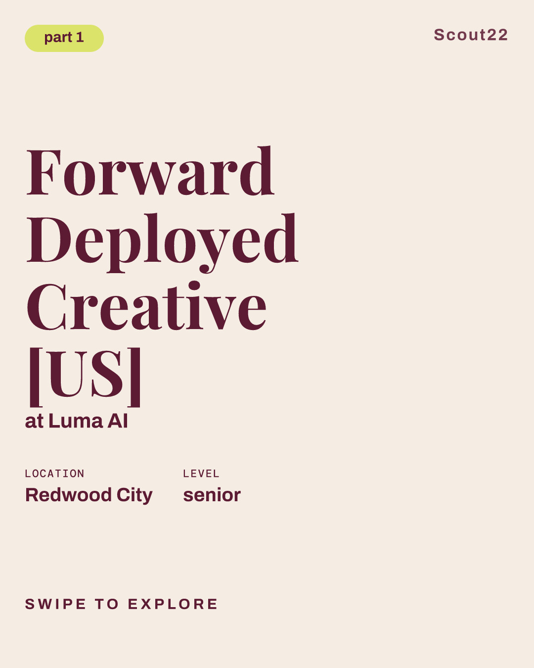 Forward Deployed Creative [US] at Luma AI