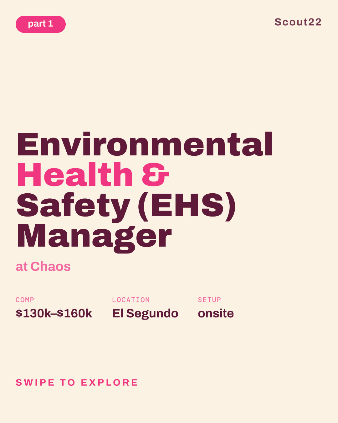Environmental Health & Safety (EHS) Manager at Chaos