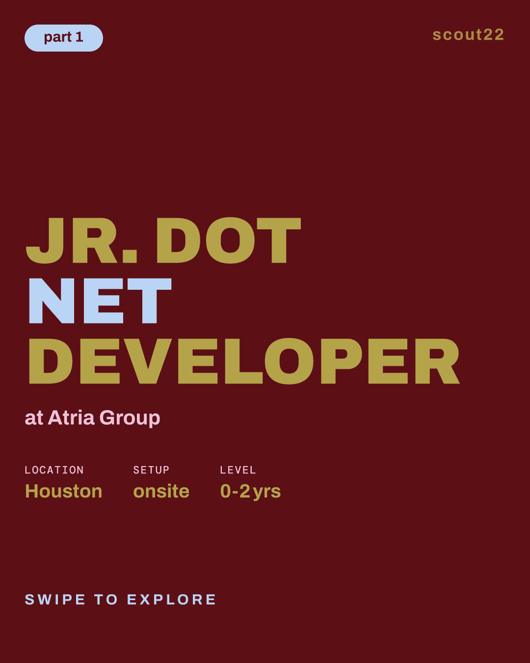 Jr. Dot Net developer at Atria Group