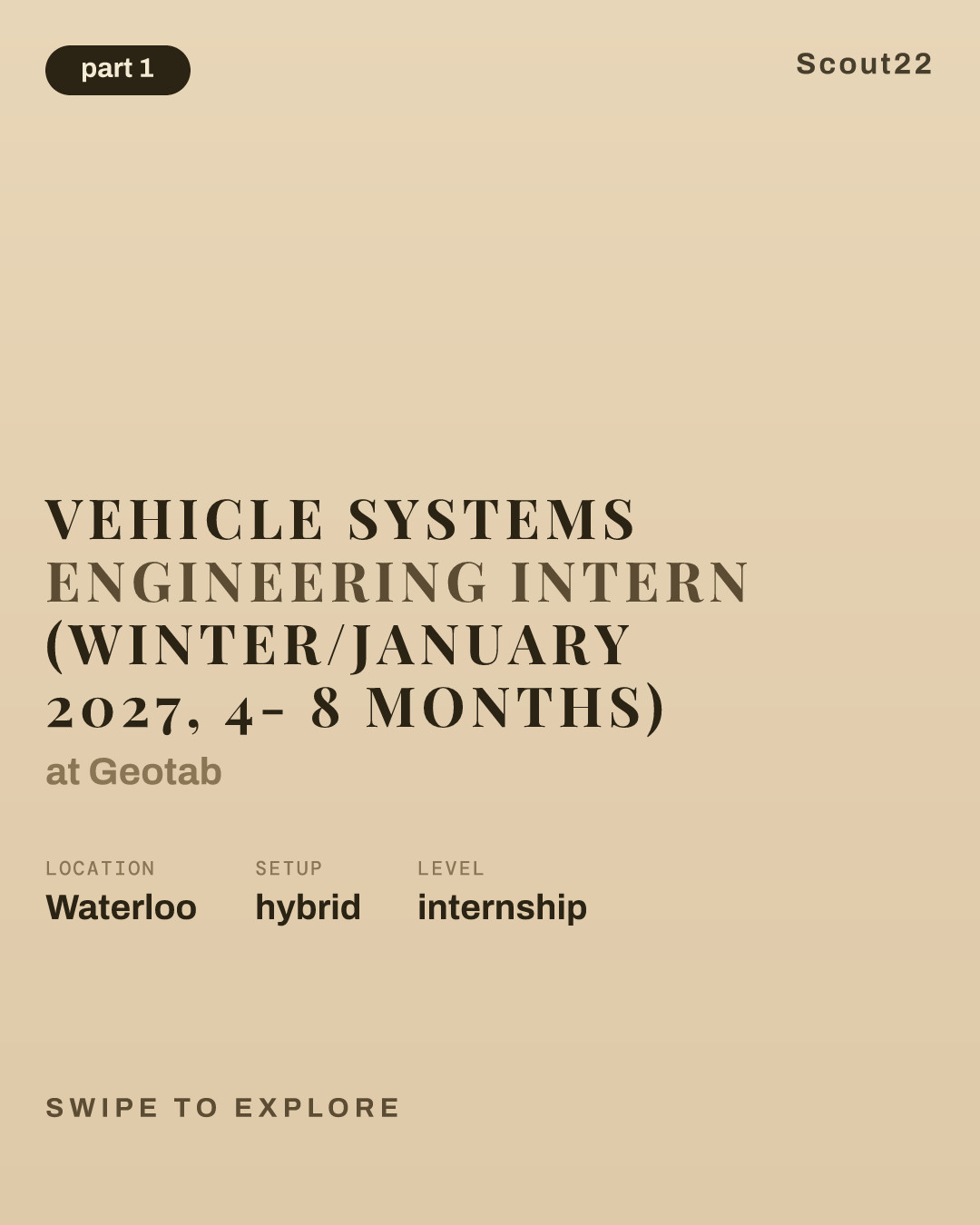 Vehicle Systems Engineering Intern (Winter/January 2027, 4- 8 Months) at Geotab