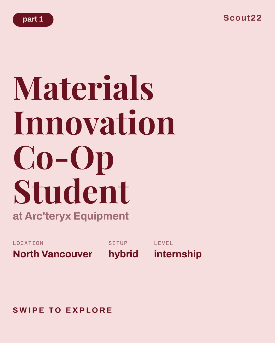 Materials Innovation Co-Op Student at Arc'teryx Equipment