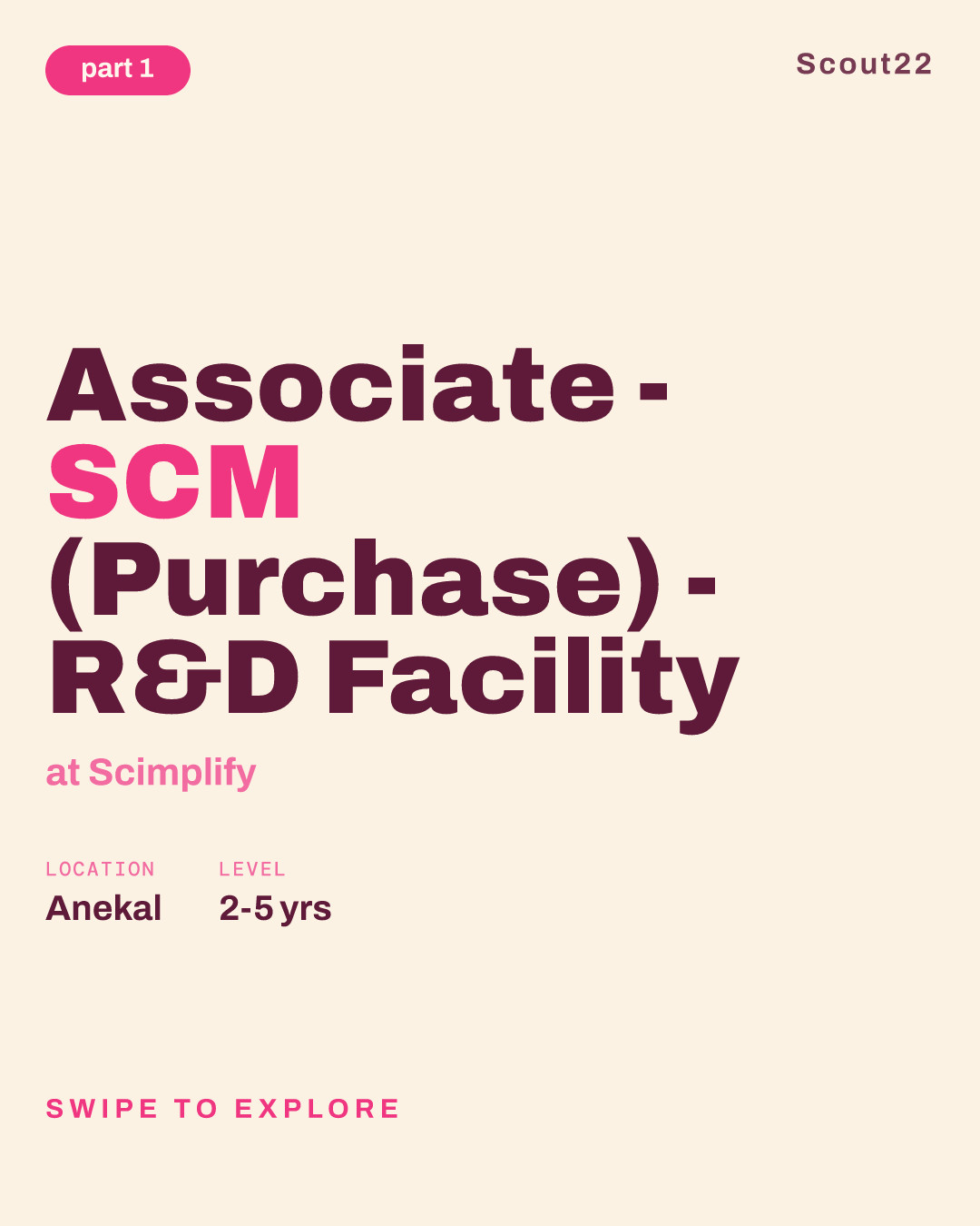 Associate - SCM (Purchase) - R&D Facility at Scimplify
