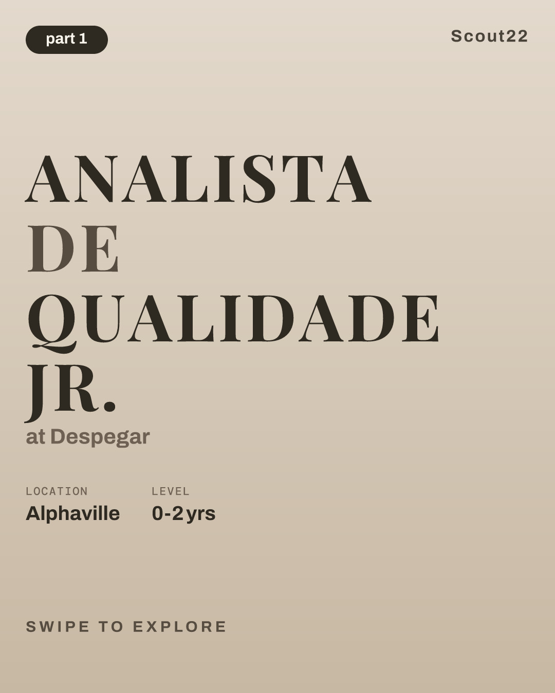 Analista de Qualidade Jr. at Despegar