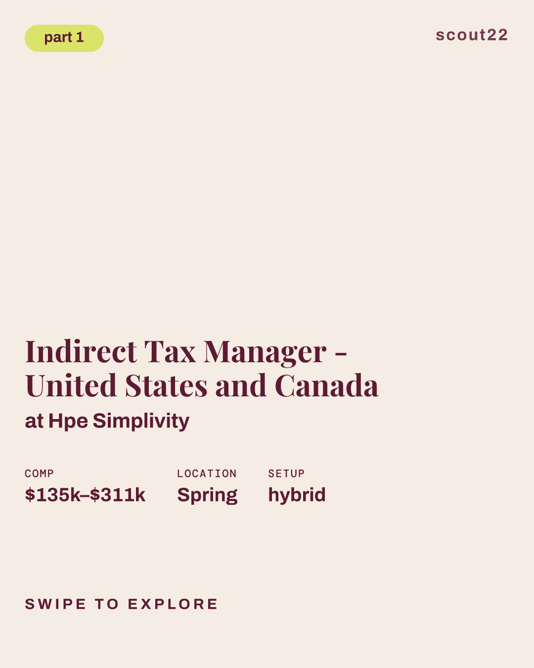 Indirect Tax Manager - United States and Canada at Hpe Simplivity