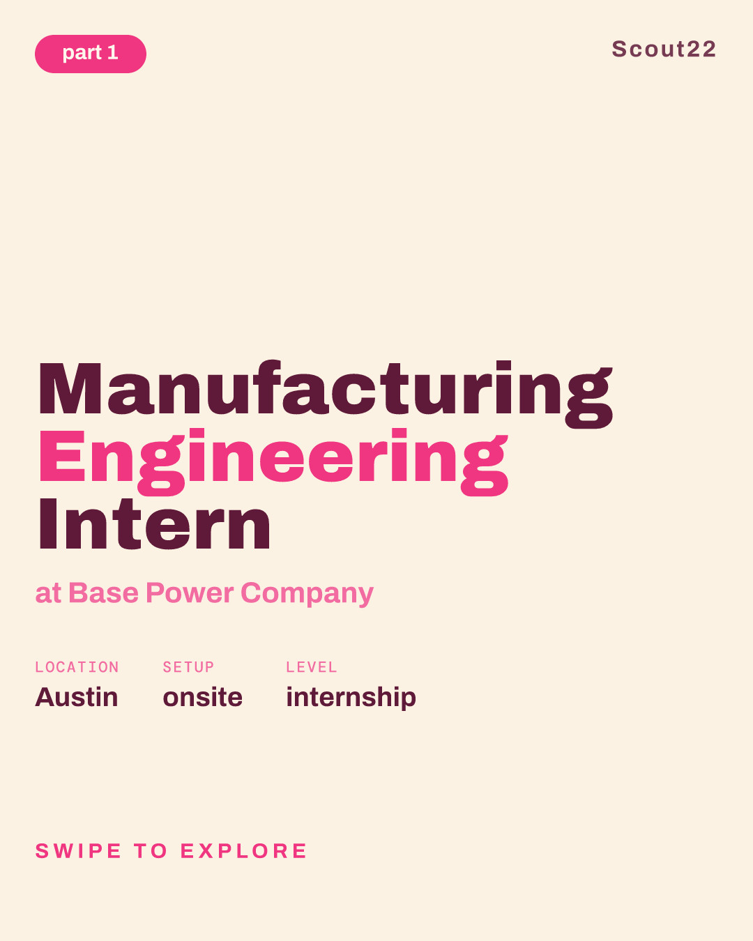 Manufacturing Engineering Intern at Base Power Company